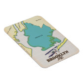 Brooklyn New York Map Magnet (Rechte Seite)