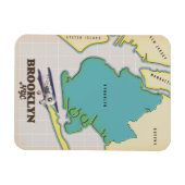 Brooklyn New York Map Magnet (Horizontal)