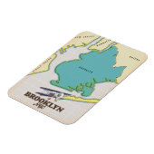 Brooklyn New York Map Magnet (Linke Seite)