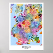Brooklyn New York Map Poster (Vorne)