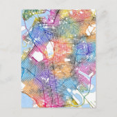 Brooklyn New York Map Postkarte (Vorderseite)