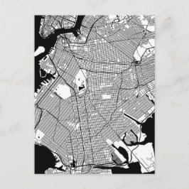 Brooklyn New York Map Postkarte