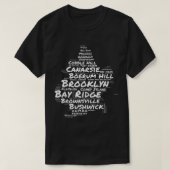 Brooklyn New York Neighhoods Word Cloud Brookly T-Shirt (Design vorne)