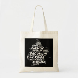 Brooklyn New York Neighhoods Word Cloud Brookly Tragetasche
