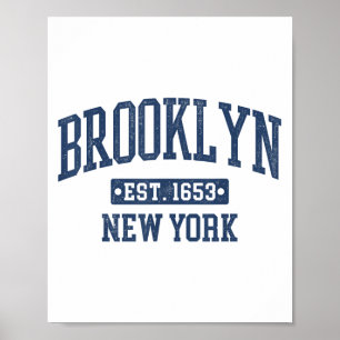 Brooklyn New York Ny Vintag Sports Design Poster