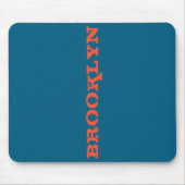 Brooklyn New York Nyc Navy Blue Orange Mens Basic Mousepad (Vorne)