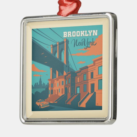 Brooklyn New York Ornament Aus Metall (Links)