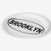 Brooklyn New York Pappteller (Schrägansicht)