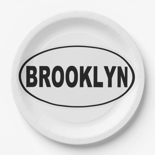Brooklyn New York Pappteller (Vorderseite)