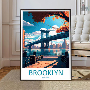 Brooklyn New York Reise Druck Wandkunst Brooklyn Poster