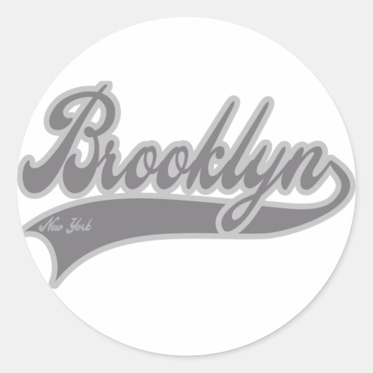 Brooklyn New York Runder Aufkleber (Vorderseite)