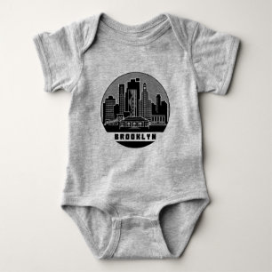Brooklyn New York Skyline Baby Strampler