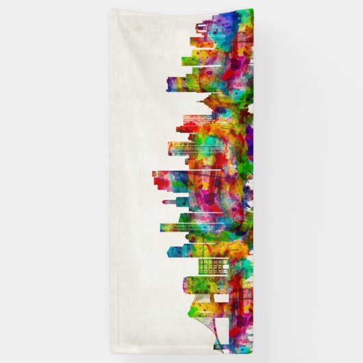 Brooklyn New York Skyline Banner (Vertikal)