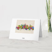 Brooklyn New York Skyline Feiertagskarte (Rückseite)