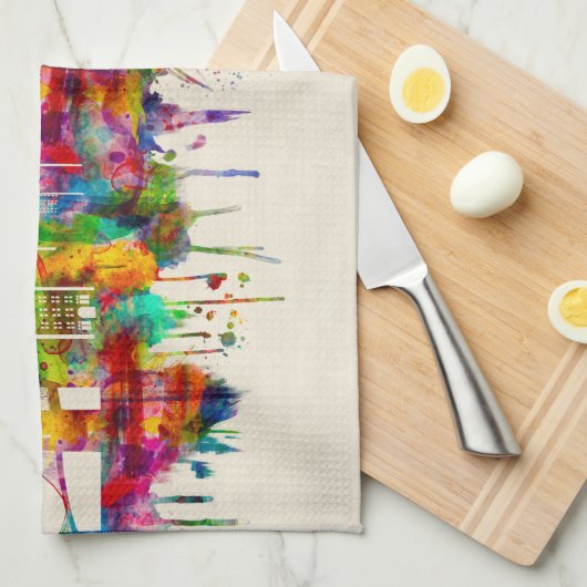 Brooklyn New York Skyline Geschirrtuch (Viertel Falte)