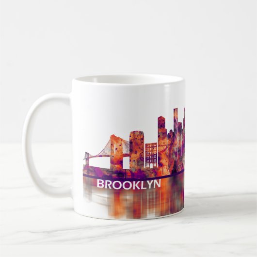 Brooklyn New York Skyline Kaffeetasse (Links)
