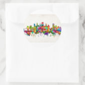 Brooklyn New York Skyline Runder Aufkleber (Tasche)