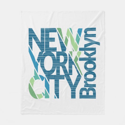Brooklyn New York Typografie Fleecedecke (Vorderseite)