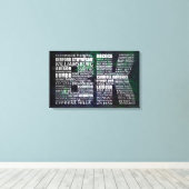 Brooklyn New York Typographic Canvas Print Leinwanddruck (Insitu (Holzboden))