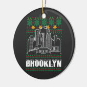 Brooklyn New York Ugly Christmas Keramik Ornament (Links)