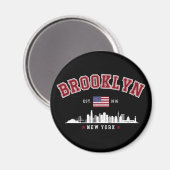 Brooklyn Ney York Est 1816 Magnet (Vorderseite/Rückseite)