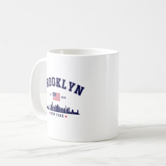 Brooklyn Ney York Vintage Kaffeetasse (Vorderseite Links)