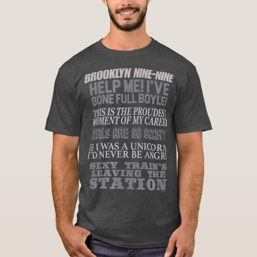 Brooklyn Nine-Nine Charles Boyle Quote Mash-up T-Shirt (Vorderseite)