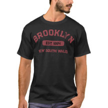 Brooklyn NSW 1884 Vintage Design Rot Schwarz