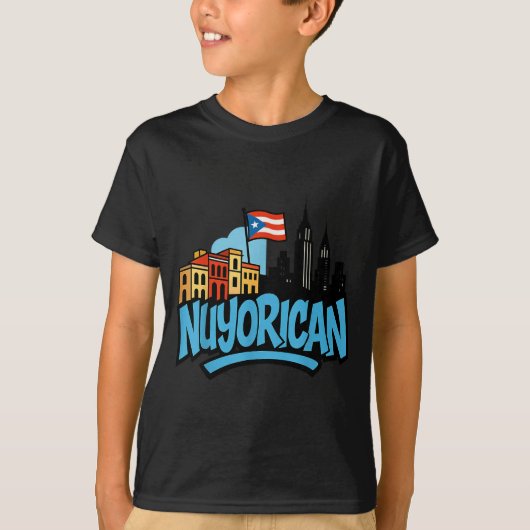 Brooklyn Nuyorican Puerto Rican Cultural Design T-Shirt (Vorderseite)