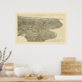 Brooklyn, NY Panoramic Map - 1897 Poster (Küche)