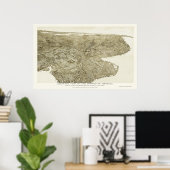 Brooklyn, NY Panoramic Map - 1897 Poster (Heimbüro)