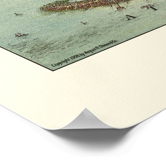 Brooklyn, NY Panoramic Map - 1908 Poster (Ecke)