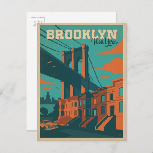 Brooklyn, NY Postkarte (Vorne/Hinten)
