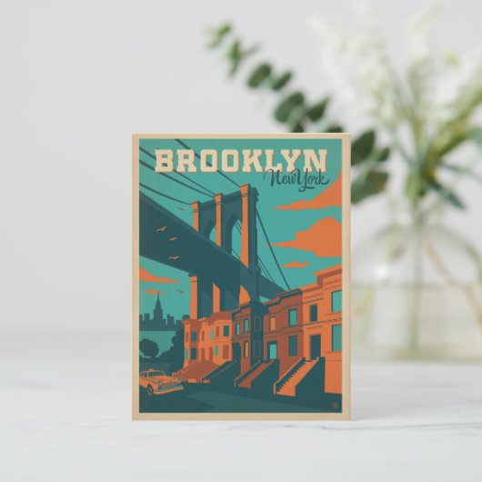Brooklyn, NY Postkarte (Stehend Vorderseite)