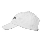 BROOKLYN NY Simple Black on White Bestickte Baseballkappe (Links)