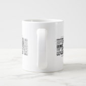 Brooklyn NY Typografie Design Jumbo-Tasse (Rückseite)