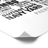 Brooklyn NY Typografie Design Poster (Ecke)