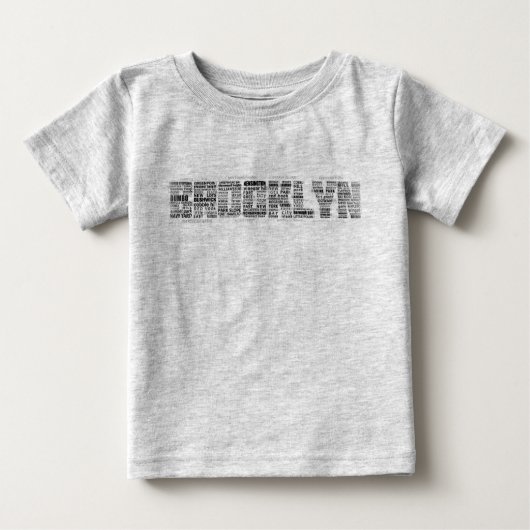 Brooklyn NY Typografy Tee Shirt, BK, New York (Vorderseite)