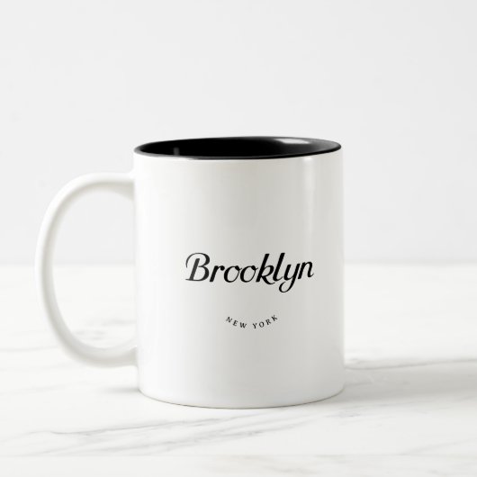Brooklyn NY Zweifarbige Tasse (Links)