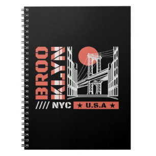 Brooklyn NYC Brücke Grafik   Urban New York Notizblock