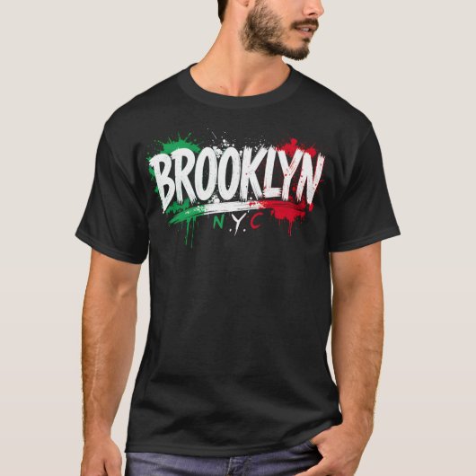 Brooklyn NYC Italian Basic T - Shirt (Vorderseite)