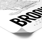 Brooklyn NYC Minimalistisch Map Art Poster (Ecke)