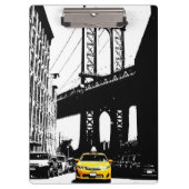 Brooklyn Nyc New York City Pop Art Yellow Taxi Klemmbrett (Vorderseite)