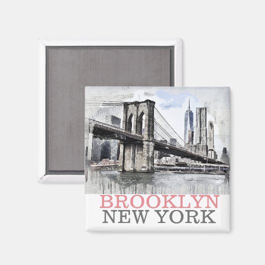 Brooklyn NYC New York Magnet (Vorderseite/Rückseite)