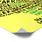 Brooklyn NYC Typografie Karte Poster (Ecke)