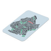 Brooklyn NYC Typografie Map Magnet (Linke Seite)