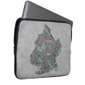 Brooklyn NYC Word Karte Laptopschutzhülle (Vorne Rechts)