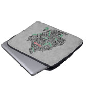 Brooklyn NYC Word Karte Laptopschutzhülle (Vorne Knopf)