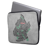 Brooklyn NYC Word Karte Laptopschutzhülle (Vorderseite Links)