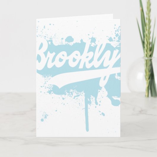 Brooklyn Painted Blue Greeting Card Karte (Vorderseite)